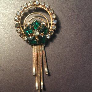 Vintage Designer M & S 12K Yellow Gold Filled Brooch
